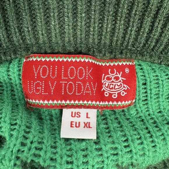 Merry Christmas Ya Filthy Animal Ugly Christmas Sweater Large Holiday Party - Picture 6 of 7